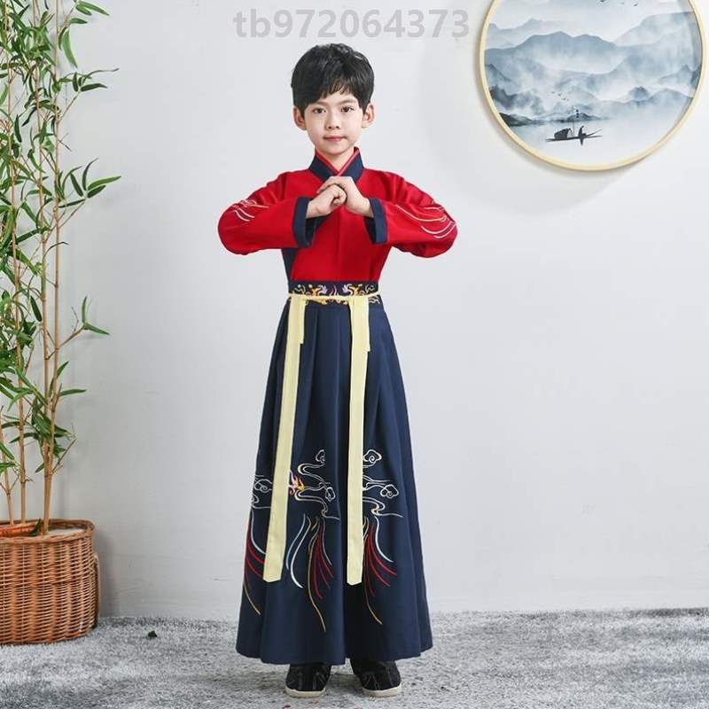 裙演出服中秋三字服国学小学生弟子规秋季#儿童襦套装表演服汉服