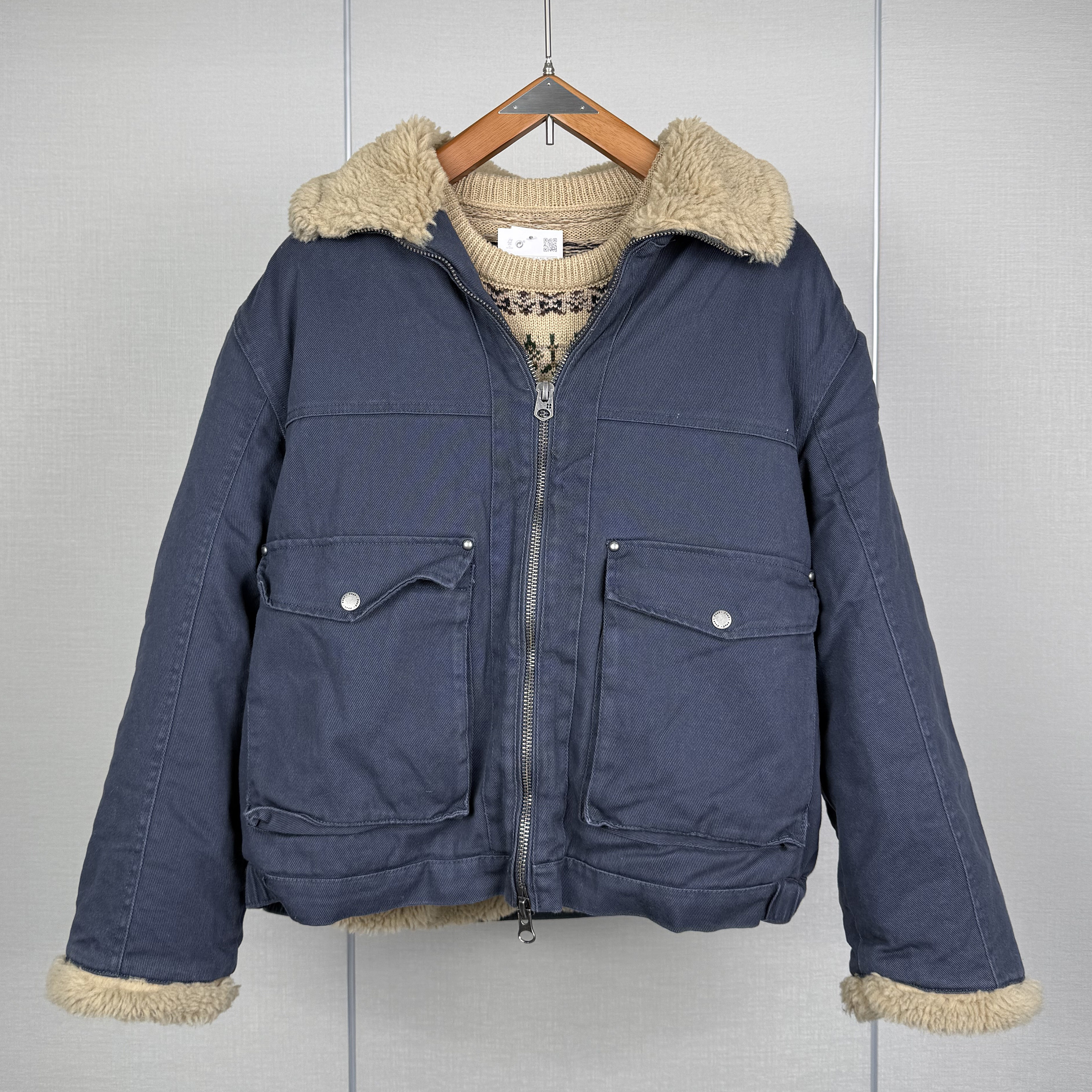 柜799！25冬季新品 男装 宽松水洗双面棉服夹克外套 3833900 401