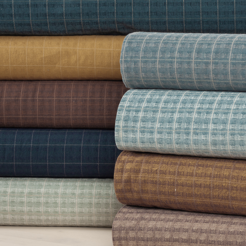 现货MYD24-5日本进口昭诚企划先染布提花布拼布手工九色宽幅110cm