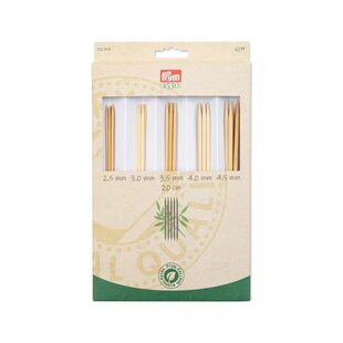 德国prym竹针竹制双尖直针套装棒针入门优选