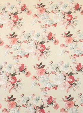 进口yuwa早苗&昭诚限定油画玫瑰大花数码印30支平纹棉布