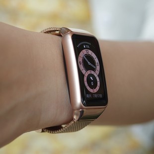 适用华为手环6 米兰磁吸皮质尼龙真皮男女华为band表带NFC编织替换带 7表带pro金属荣耀手环6表带运动智能个性