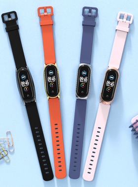 米布斯适用小米手环10/9/8表带7/6/5/4/3腕带硅胶金属NFC手腕带手链表链运动卡扣表壳手环带配件表带男女