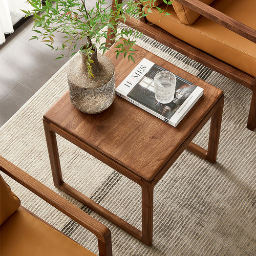 水墨兰亭北美黑胡桃木角几客厅