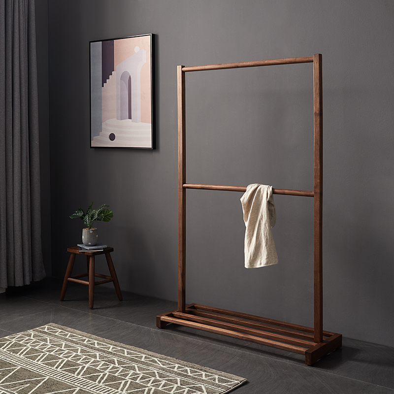 小户型衣帽架实木新中式