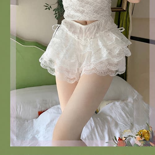 蕾丝蝴蝶结蛋糕裙安全裤