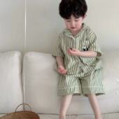 2026儿童睡衣套装 睡衣两件套 长裤 夏中小童短袖 卡通家居服童夏短袖