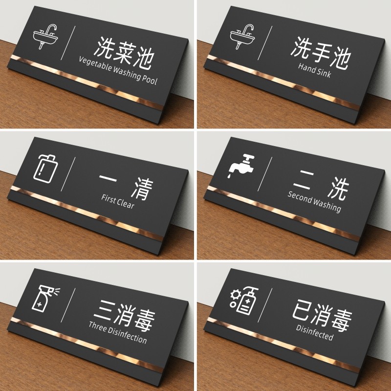 厨房标识牌匠友亚克力厂家直销