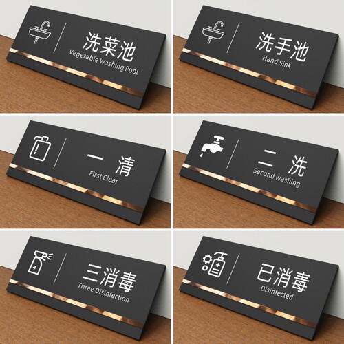 厨房标识牌匠友亚克力厂家直销