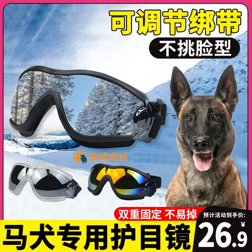 马犬专用狗狗护目镜宠物配饰小狗墨镜防风眼镜大型犬太阳镜紫外线