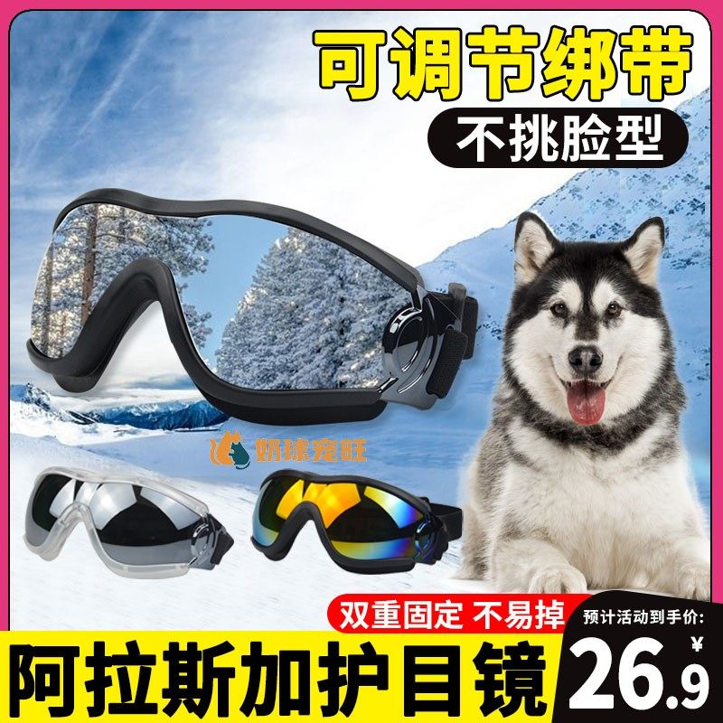 阿拉斯加专用狗狗护目镜宠物配饰小狗墨镜防风眼镜大型犬太阳镜