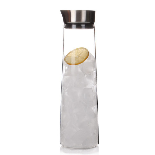 water carafe glass (1 liter)glass carafe with lid and spout