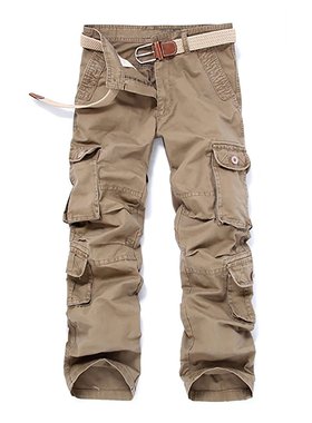 Men's Fashion Thick Lined Warm Straight Army Cargo Pants