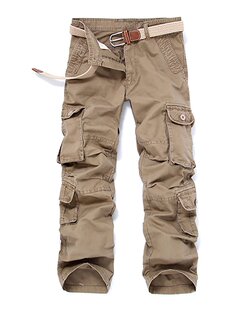 Men's Fashion Thick Lined Warm Straight Army Cargo Pants
