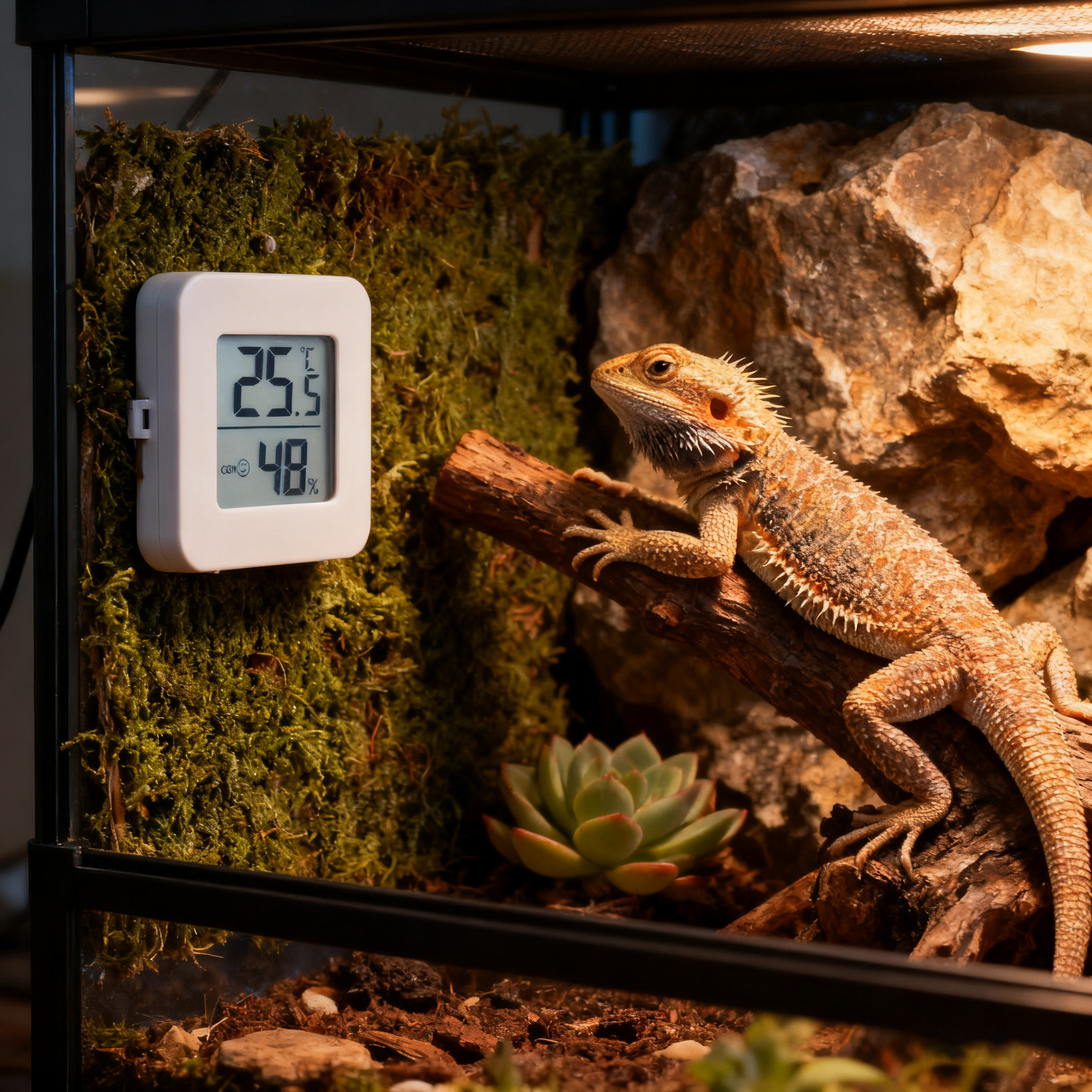 蜥蜴2025新款温度计爬宠箱龟缸饲养箱家用龟缸房间保温箱湿度