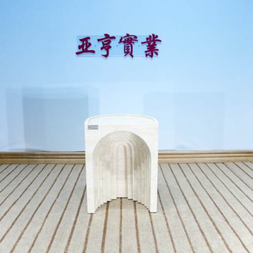 设计师创意侘寂风洞石边几茶桌大厅角几摆设花架床头
