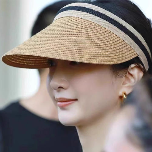 江疏影同款草编防晒帽夏季