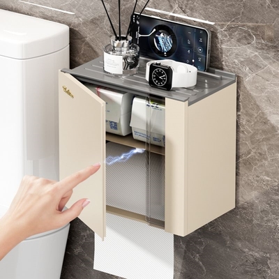 卫生间纸巾盒免打孔厕纸盒卷纸盒浴室墙上收纳盒家用卫生纸置物架