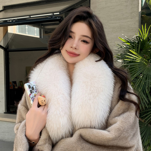 冬季整皮狐狸毛女围巾毛领