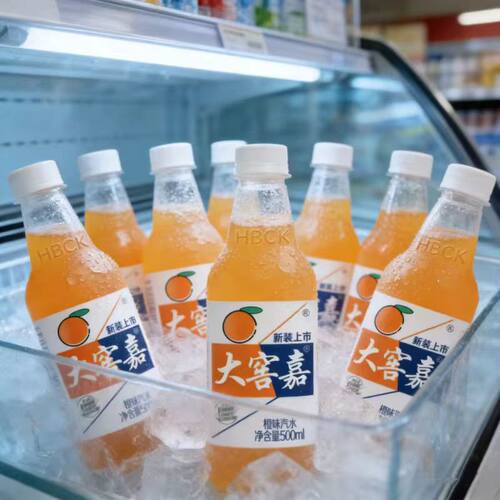 大窖嘉橙味500ml香槟荔枝菠萝汽水夏日解馋解暑露营碳酸饮料批发