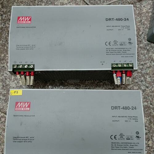 明纬DRT-480-24导轨式开关电源，输入400-500V议价