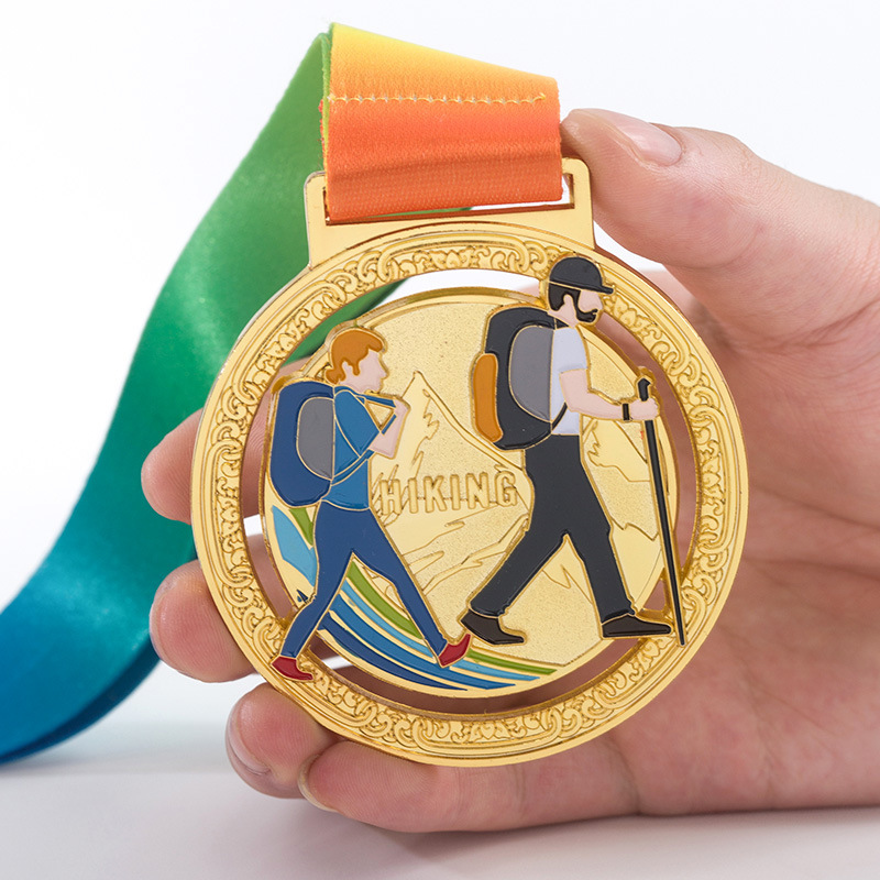 定制徒步奖牌户外登山爬山健步走沙漠毅行团建活动穿越纪念奖章