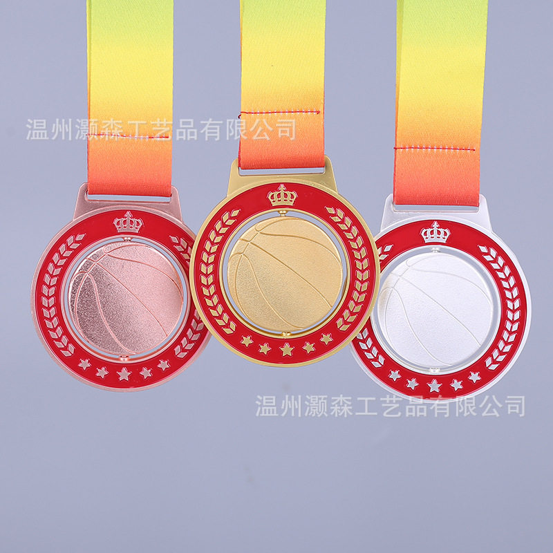 篮球比赛旋转奖牌空白挂牌定做LOGO运动会金银奖牌纪念荣誉勋章,金属材料及制品,其他金属制品,淘宝优惠券,粉丝福利购,淘宝优惠卷