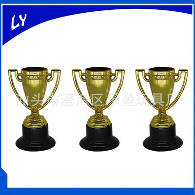 迷你塑料金杯奖杯派对用品儿童小玩具运动会金色奖杯运动会奖杯