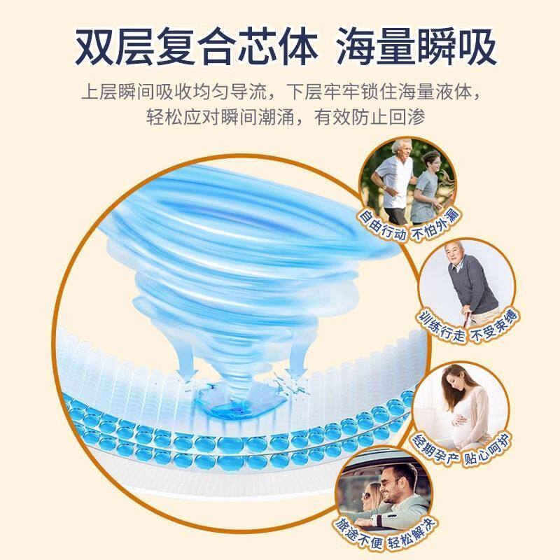 茵茵成人拉拉裤舒适型老年人内裤型纸尿裤尿不湿老人用高端一整箱