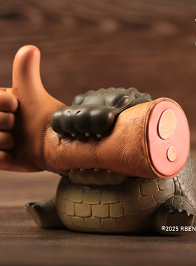 【补款】RBEN STUDIO 大口吃手手 鳄鱼潮玩动物手办摆件