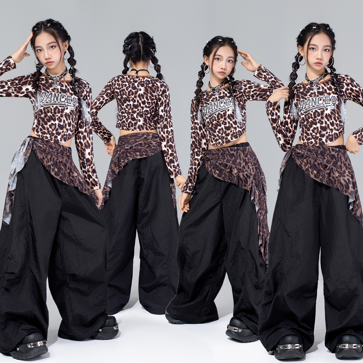 爵士舞女童服装时髦潮酷