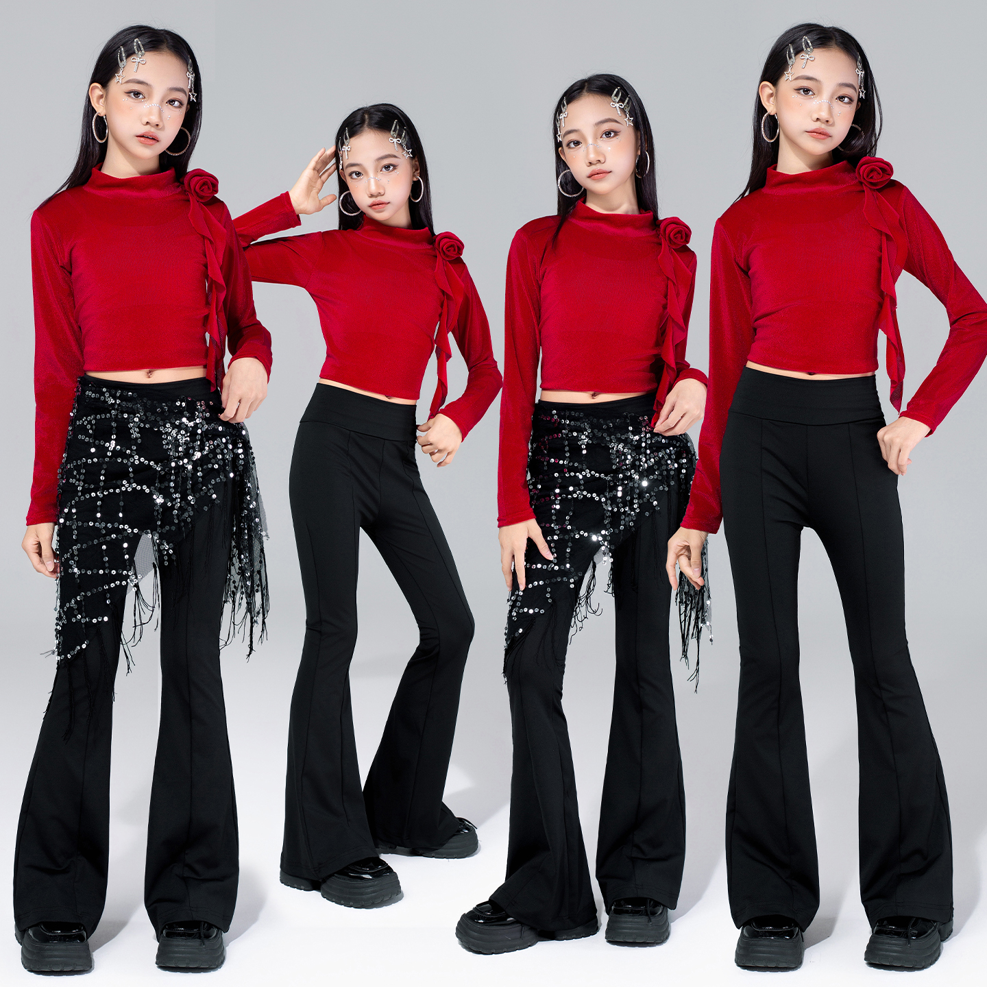 爵士舞女童服装时髦潮酷