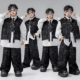 街舞儿童潮服hiphop嘻哈衬衫 马甲套装 男童架子鼓演出服少儿表演服