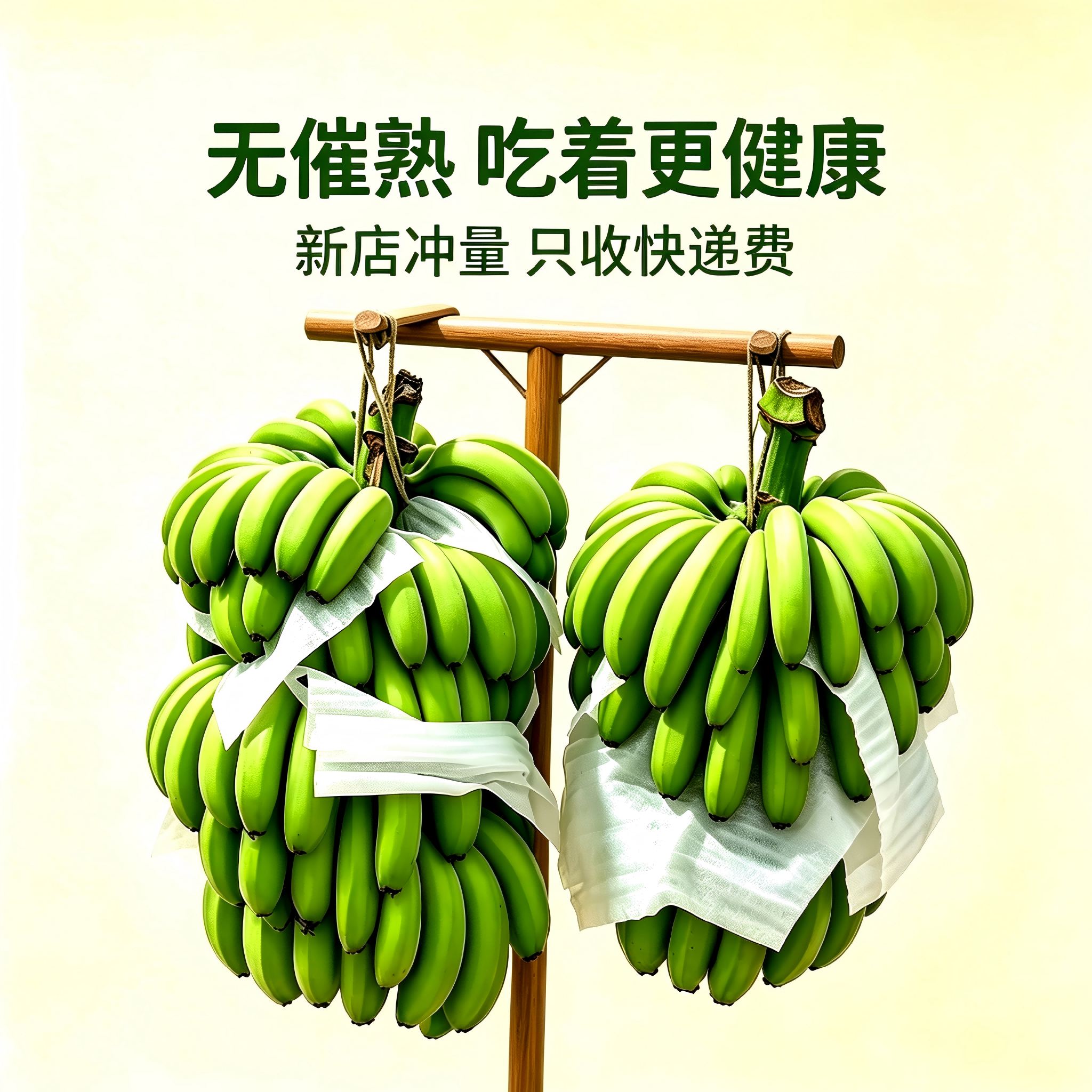 正宗广东茂名香蕉本地青蕉香糯新鲜青绿皮蕉banana现摘不打药包邮