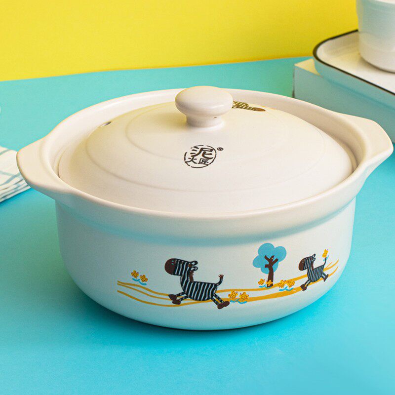 泥火匠砂锅炖锅家用燃气陶瓷煲汤小斑马沙锅耐高温干烧不裂煤气灶