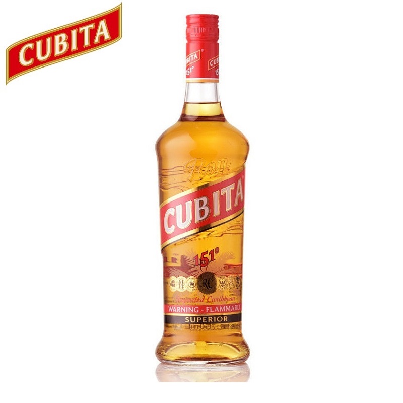 洋酒 古贝塔151朗姆酒 cubita151 高度烈酒 鸡尾酒调酒基酒 750ml
