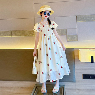 女童连衣裙夏季高级感2026新款女装长裙儿童大童夏款公主裙子洋气