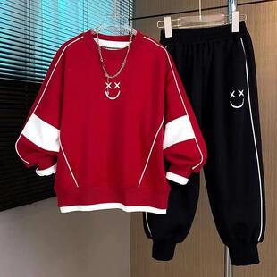 衣裤秋装男童时髦春秋套装卫子款潮网红炸街2025新款衣服帅气男孩