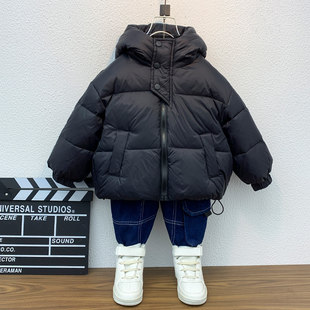 2025羽绒衣90拜年冬装男童女童白红色外套喜庆服新款儿童冬季鸭绒