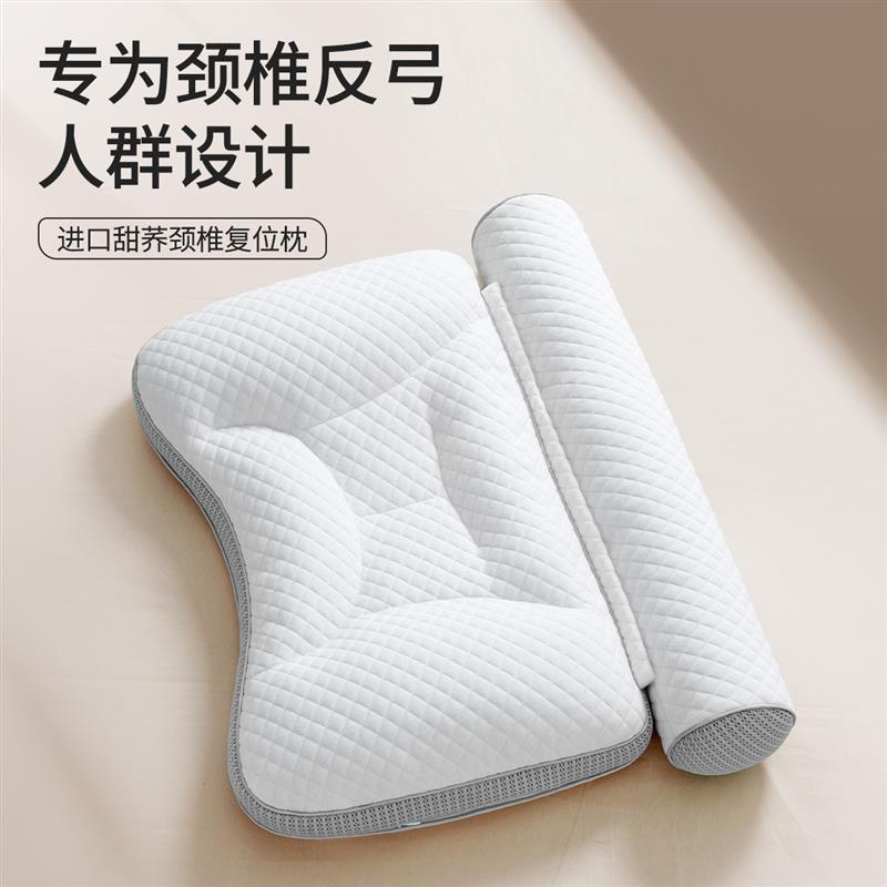 颈椎专用热敷牵引枕头护颈椎助睡眠修复颈椎加热疗反弓荞麦护颈枕