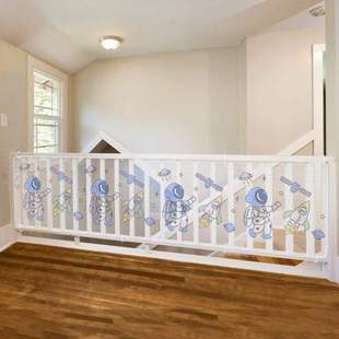 楼梯防护栏阳台二楼防护网儿童楼梯扶手防护栏网挡板防护栏婴儿?