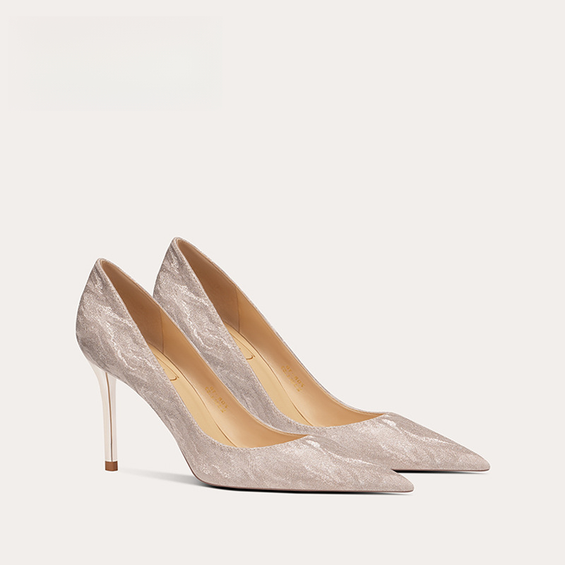 Isabella羊皮新款水晶婚鞋禾秀主