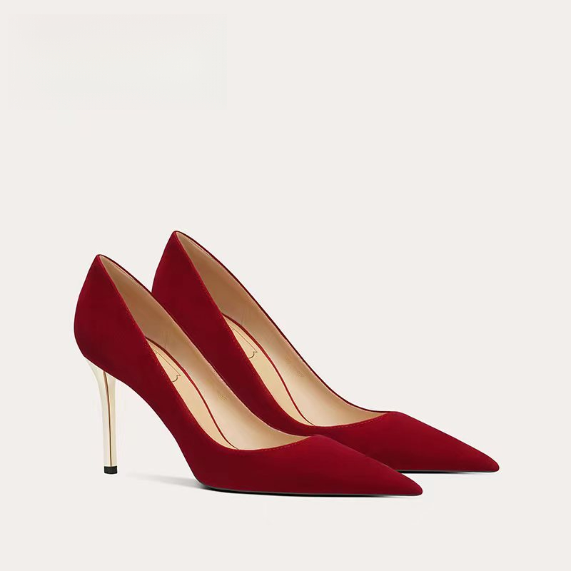 Isabella结婚鞋婚纱两穿新款羊皮