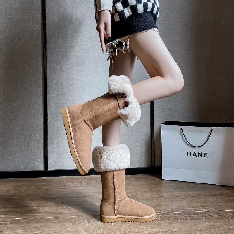 新款过膝长筒小红书千颂伊雪地靴两穿韩版女冬雪地棉鞋子冬季保暖