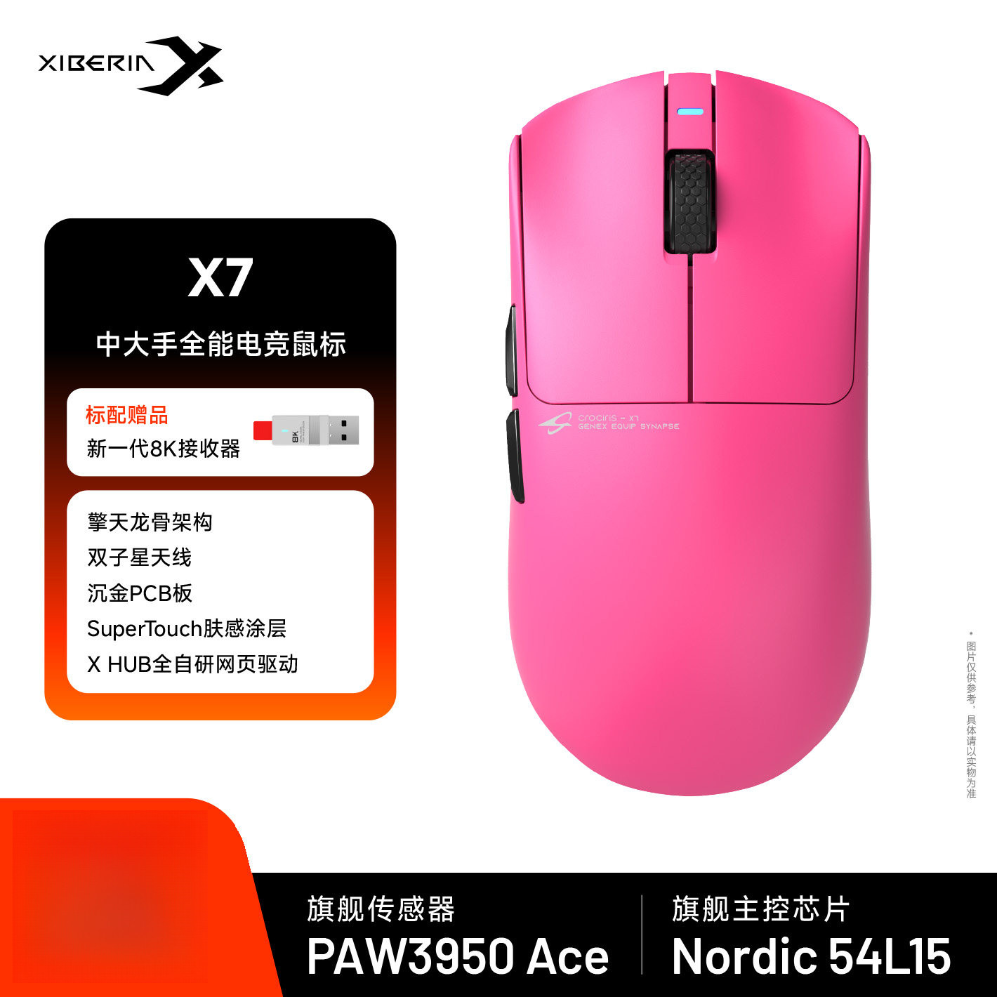 西伯利亚X7无线人体工学鼠标