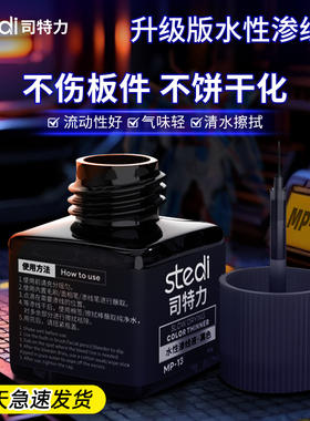 Stedi/司特力渗线液水性高达模型荧光套装笔黑灰上色军模旧化渍洗