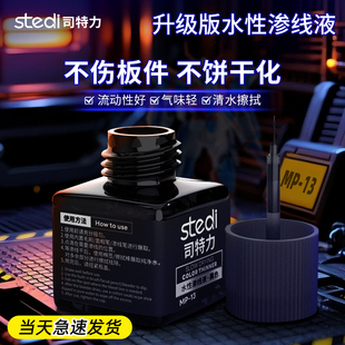 Stedi/司特力渗线液水性高达模型荧光套装笔黑灰上色军模旧化渍洗