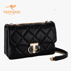 SEOSEOO/九州袋鼠女包正品2025新款百搭菱格链条小方包斜挎792054