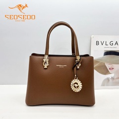 SEOSEOO/九州袋鼠女包2025新款商场同款小众高档真皮手提包761278