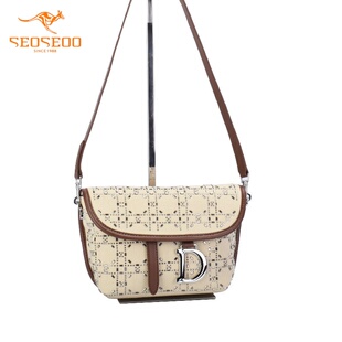SEOSEOO/九州袋鼠女包正品2025新款小众亮片马鞍包手提斜挎792399